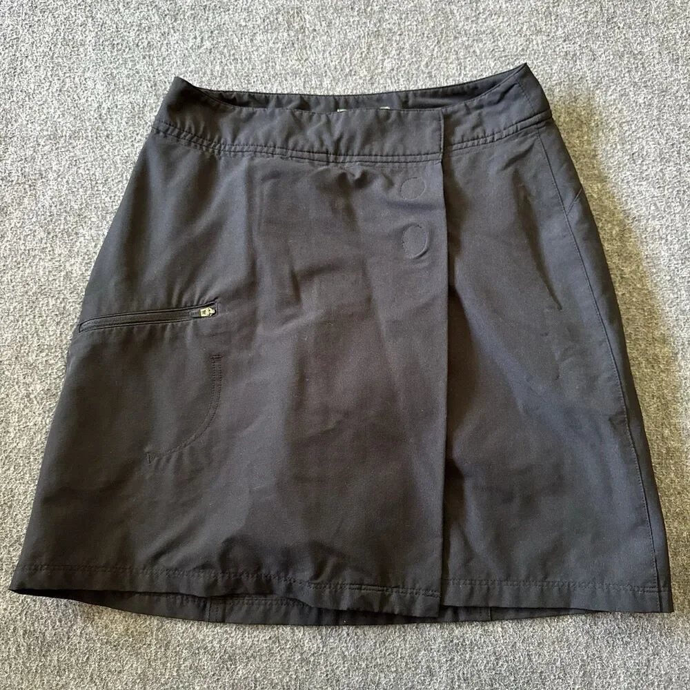 REI Women’s Wrap Skort Size 2 Skirt 50+ UPF Outdoor Hiking Sports Black